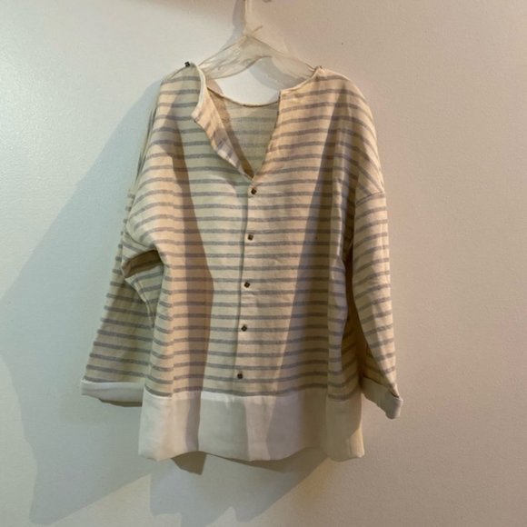 Zara Woman Striped Combination Top with Necklace - Picture 6 of 8
